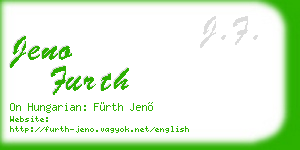 jeno furth business card