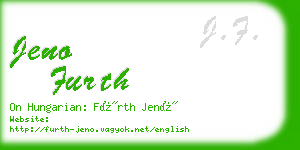 jeno furth business card